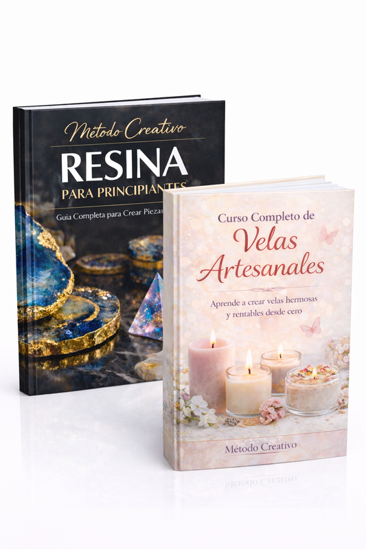 RESINA PARA PRINCIPIANTES Y VELAS ARTESANALES DESDE CERO + 10 BONOS DE REGALO